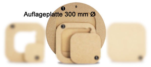 Auflageplatte Ø 300 mm für Wechselplattensystem MDF